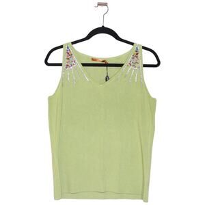 Belldini XLarge Green Jeweled Tank Top V-Neck XL